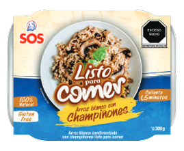 Arroz blanco con champiñones Listo para comer